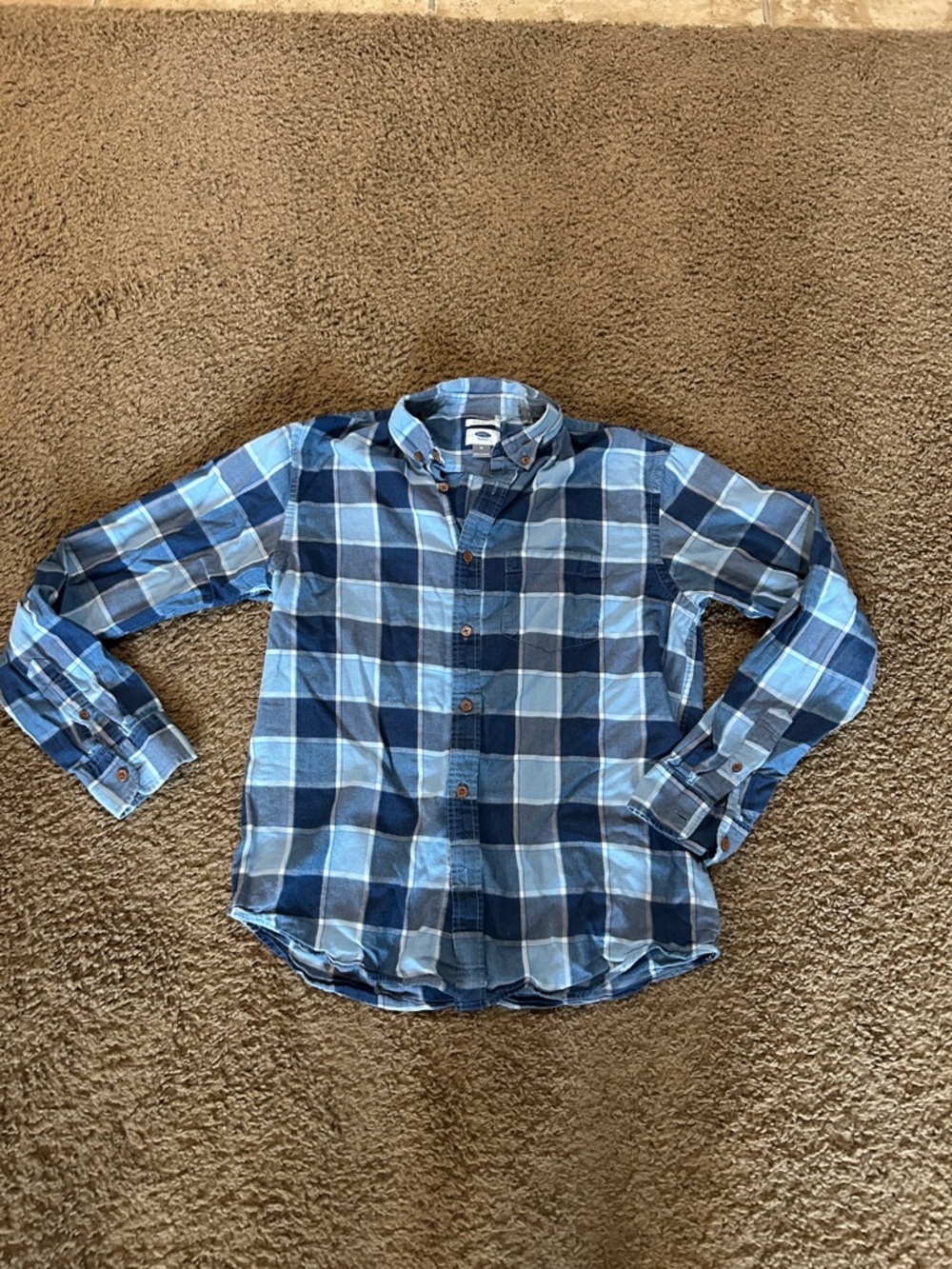 Blue Plaid Button-Up shirt